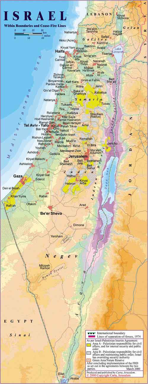 Map of Israel