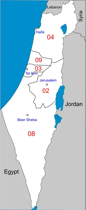 Map of Phone area codes