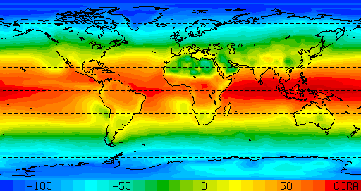 Mean annual net radiation