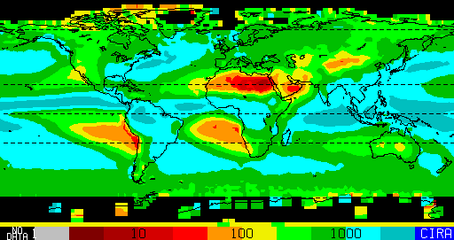 Mean annual precipitation