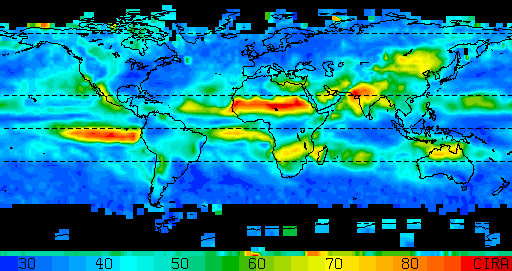 Fraction of rain which falls in the rainiest three months